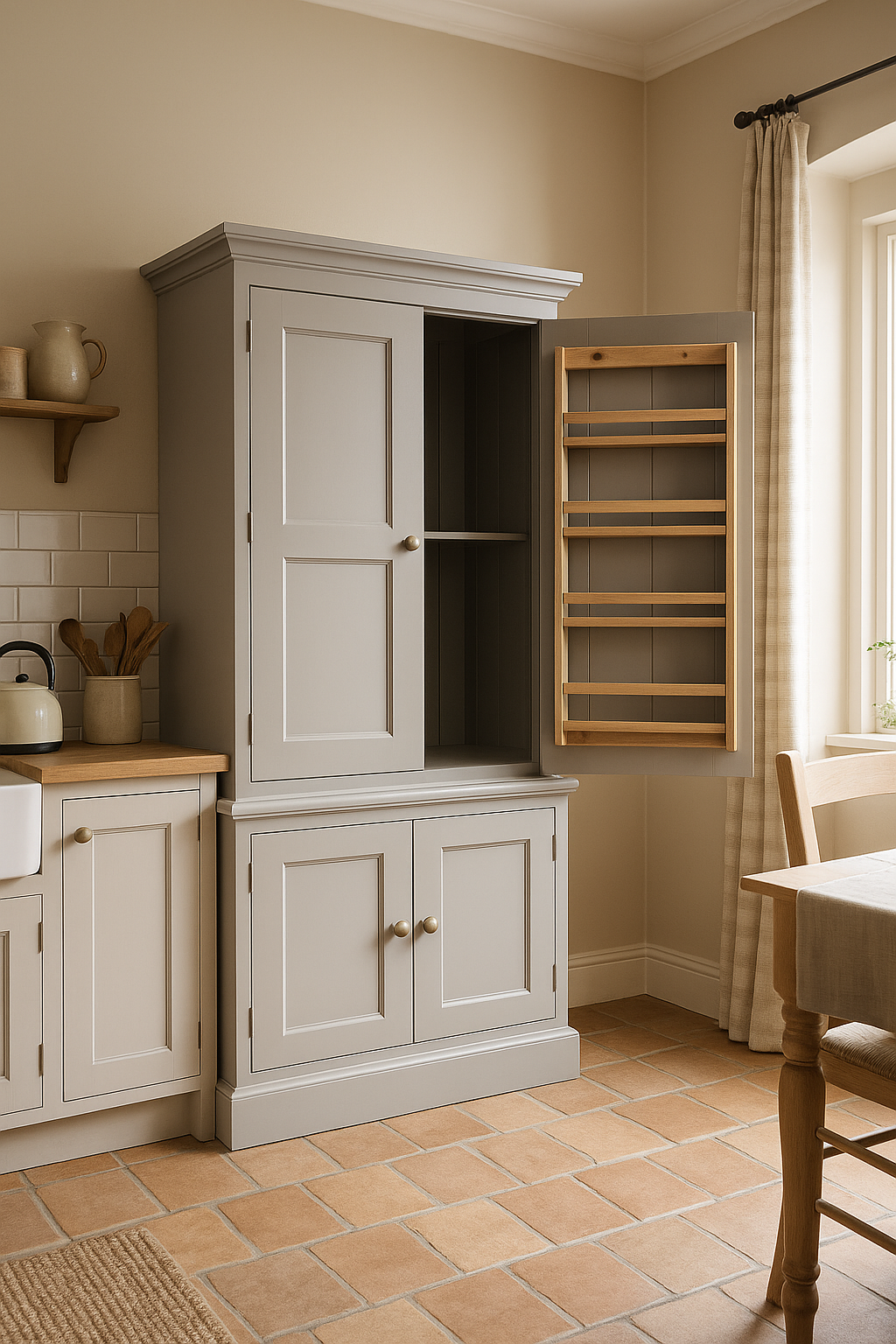 Salisbury Kitchen larder pantry provisions Cupboard 2 Shaker Multi Upper Door and 2 Lower Doors