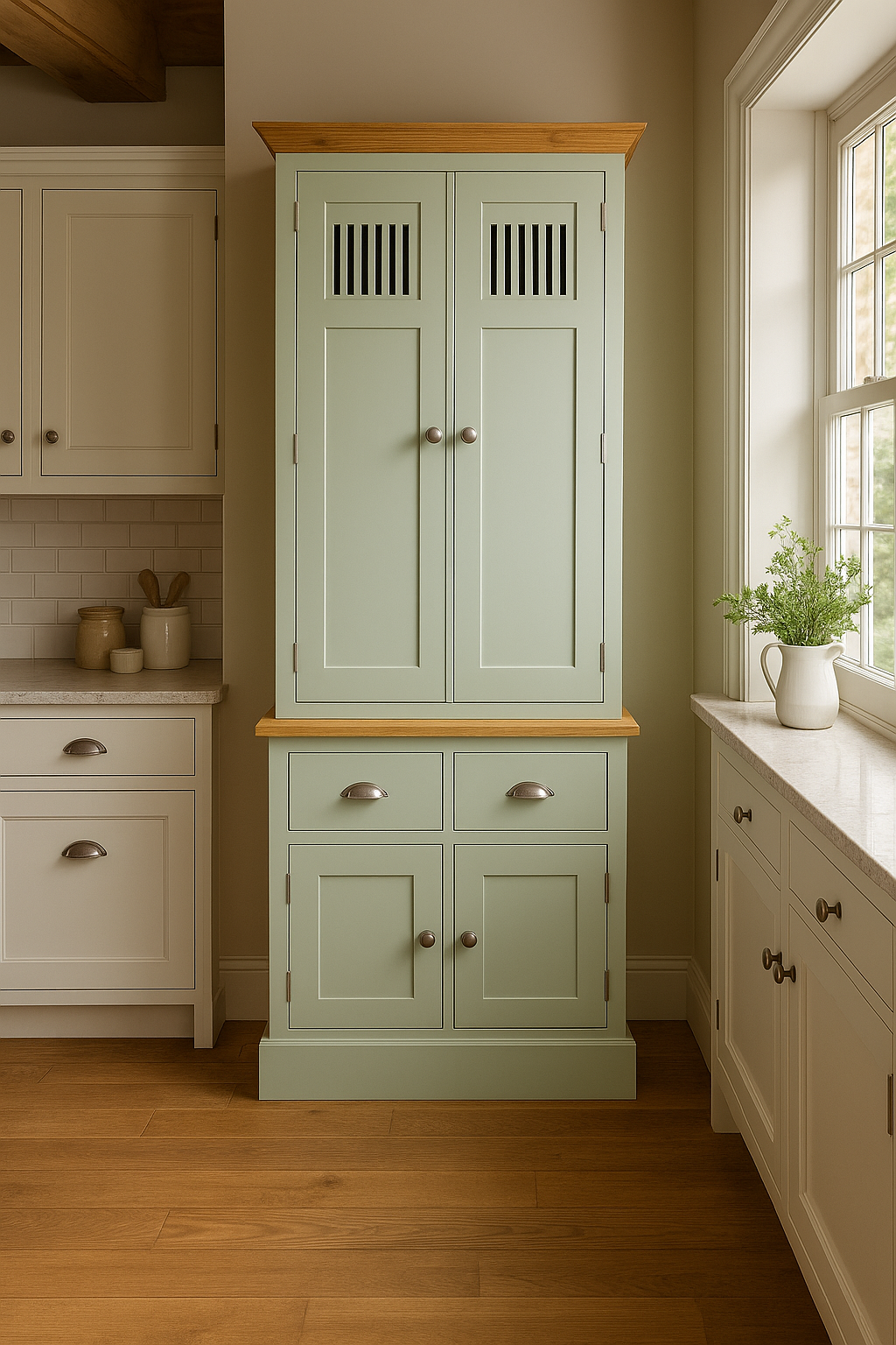 Hampton Kitchen larder pantry provisions Cupboard 2 Upper Door, 1 Lower Drawer and 2 Lower Doors